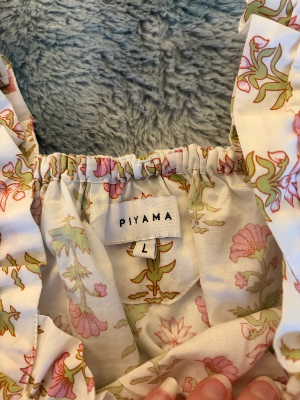 Floral Ruffle Pajama Set - Picture 3 of 6